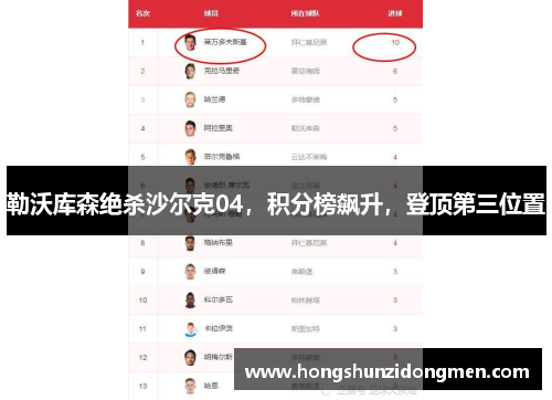 勒沃库森绝杀沙尔克04，积分榜飙升，登顶第三位置